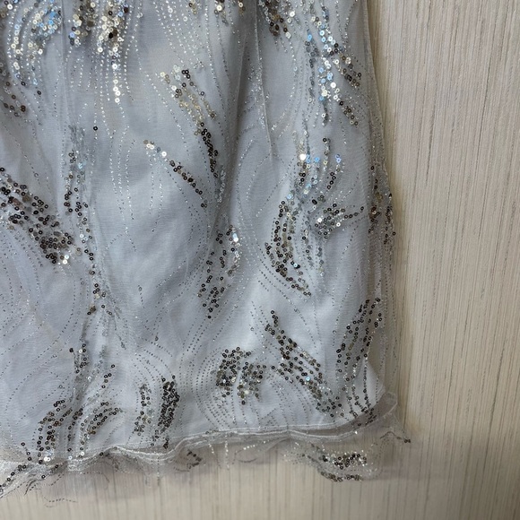 Lucy in the Sky Shimmering Silver Sequin Dress Size S - Picture 2 of 9